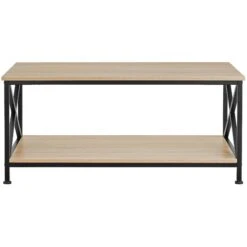 Tectake Couchtisch Pittsburgh 100x55x45,5cm - Industrial Holz Hell, Eiche Sonoma - 404438 -Tectake 7d99d785 4f56 422d 9b7b 65adc849a58f
