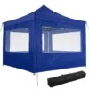 Tectake Faltbarer Garten Pavillon 3x3m Mit 4 Seitenteilen - Blau - 403155