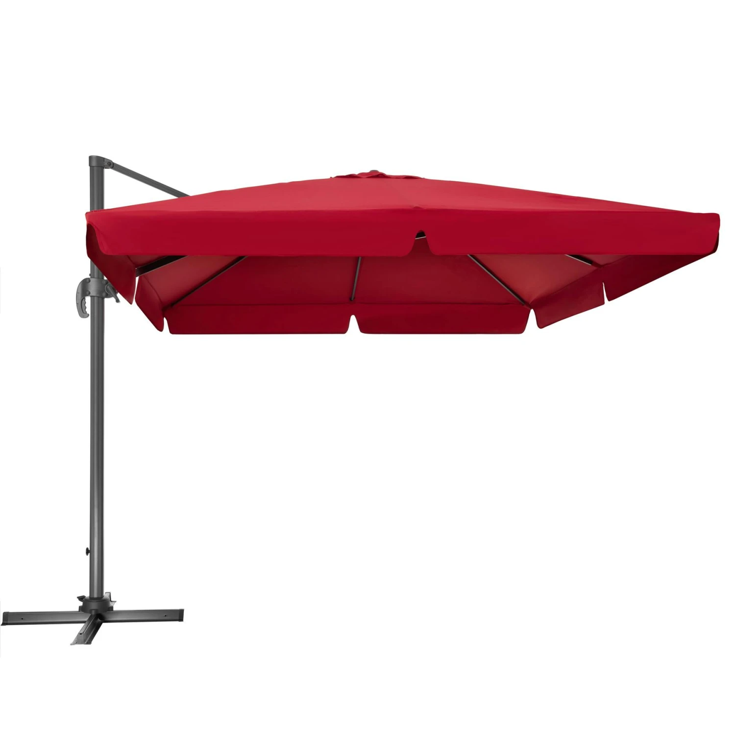 Tectake Sonnenschirm Ampelschirm 424cm Mit Fußpedal - Grau - 402994 2 Tectake Sonnenschirm Ampelschirm 424cm Mit Fußpedal - Grau - 402994 – Bild 2