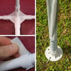 Tectake Garten Pavillon 6x3m Mit 5 Seitenteilen - Rot - 402305 -Tectake 7e53e14b c7a9 4e82 8340 5aac601c8e78