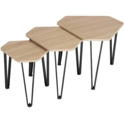 Tectake Beistelltisch Cardiff 55,5x35x67cm - Industrial Holz Hell, Eiche Sonoma - 404262 -Tectake 83dee9fc ce04 4907 9de3 a8f820275afc 7