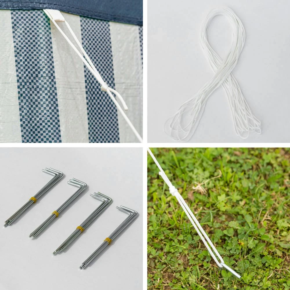 Tectake Garten Pavillon 9x3m Mit 8 Seitenteilen - Blau - 400935 6 Tectake Garten Pavillon 9x3m Mit 8 Seitenteilen - Blau - 400935 – Bild 6