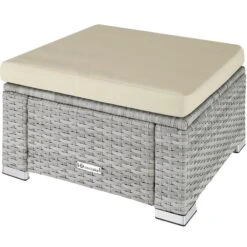 Tectake Rattan Sitzhocker - Braun Gemischt - 403404 -Tectake 86384e2b 7936 4a5a 96eb 6df667a04f20 1