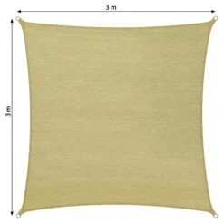 Tectake Polyethylen Sonnensegel Quadratisch Beige - 300 X 300 Cm - 402605 -Tectake 865e35c3 39f9 45fd 8619 e625be438cf6
