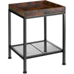 Tectake Beistelltisch Bedford 45,5x45x47cm - Industrial Dunkelbraun - 404267 -Tectake 8ef37646 43ce 4e98 8b5b 87ed38415da1 4