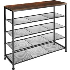 Tectake Schuhregal Newport 80,5x30,5x72,5cm - Industrial Dunkelbraun - 404293 -Tectake 912e6987 a5b2 4117 b111 dcaef747940b 7