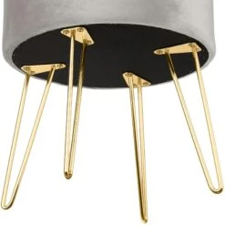 Tectake Sitzhocker Ava Gepolstert In Samtoptik 300kg Mit Stauraum - Hellgrau - 403952 -Tectake 9175e7f2 803f 4acd 93bd 82bf3f562c5c