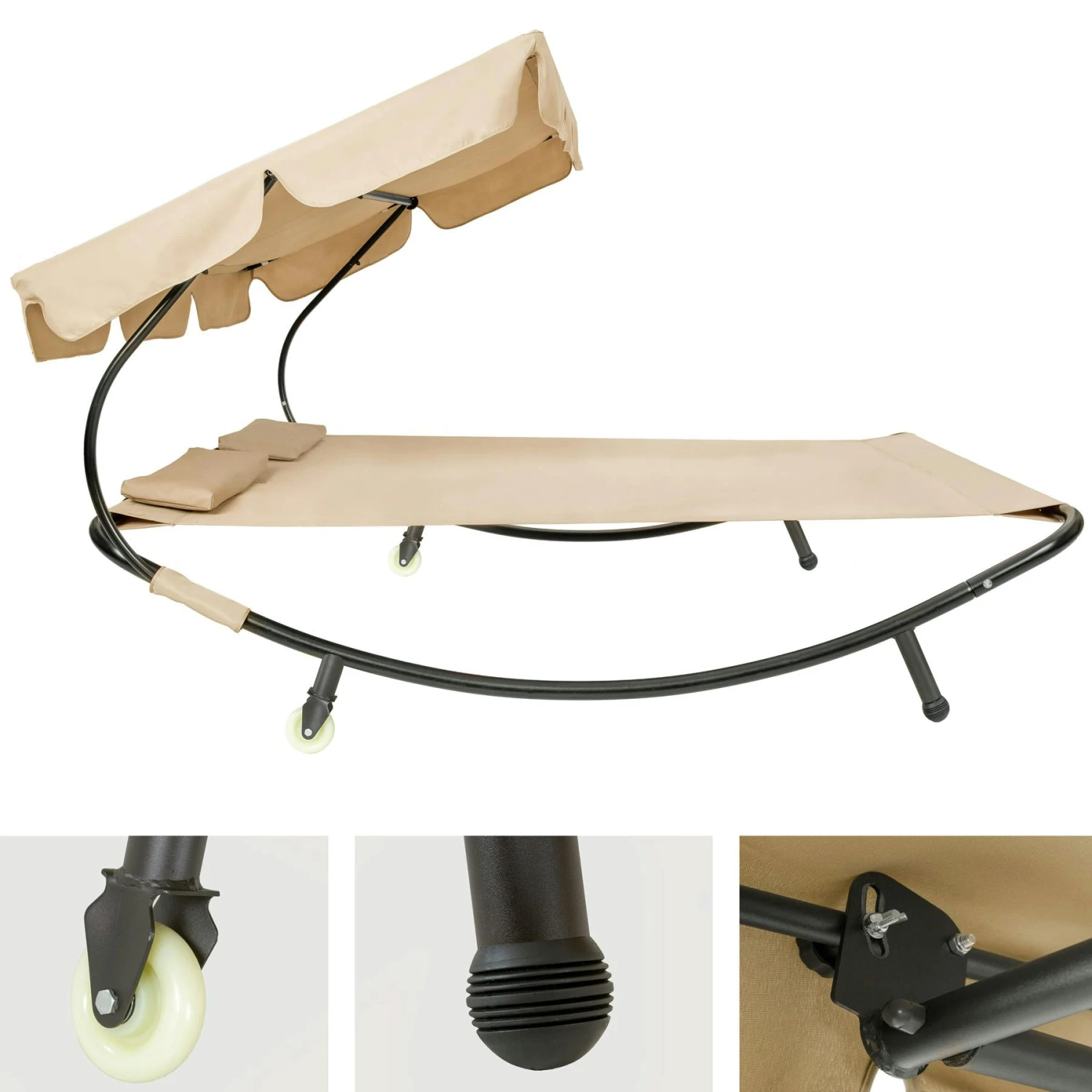 Tectake Gartenliege Für 2 Personen - Beige - 401223 7 Tectake Gartenliege Für 2 Personen - Beige - 401223 – Bild 7