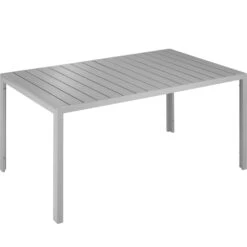 Tectake Aluminium Gartentisch Maren Höhenverstellbare Füße 90x90x74,5cm - Silber - 402955 -Tectake 922217c8 dec9 4b77 9f14 8c95cf9aea57 1