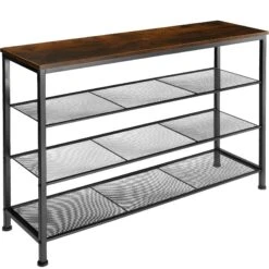 Tectake Schuhregal Portsmouth 100x30,5x72,5cm - Industrial Dunkelbraun - 404287