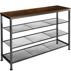 Tectake Schuhregal Wolverhampton 75,5x30,5x69,5cm - Industrial Holz Hell, Eiche Sonoma - 404284 -Tectake 925bcd38 31f1 49dd 9416 a5d6007356ea