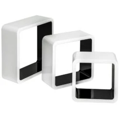 Tectake Würfel Wandregal Lena - Schwarz/weiß - 403182 12 Tectake Würfel Wandregal Lena - Schwarz/weiß - 403182 -Tectake 955e4b79 1fb5 4124 92ba 564b3b182423