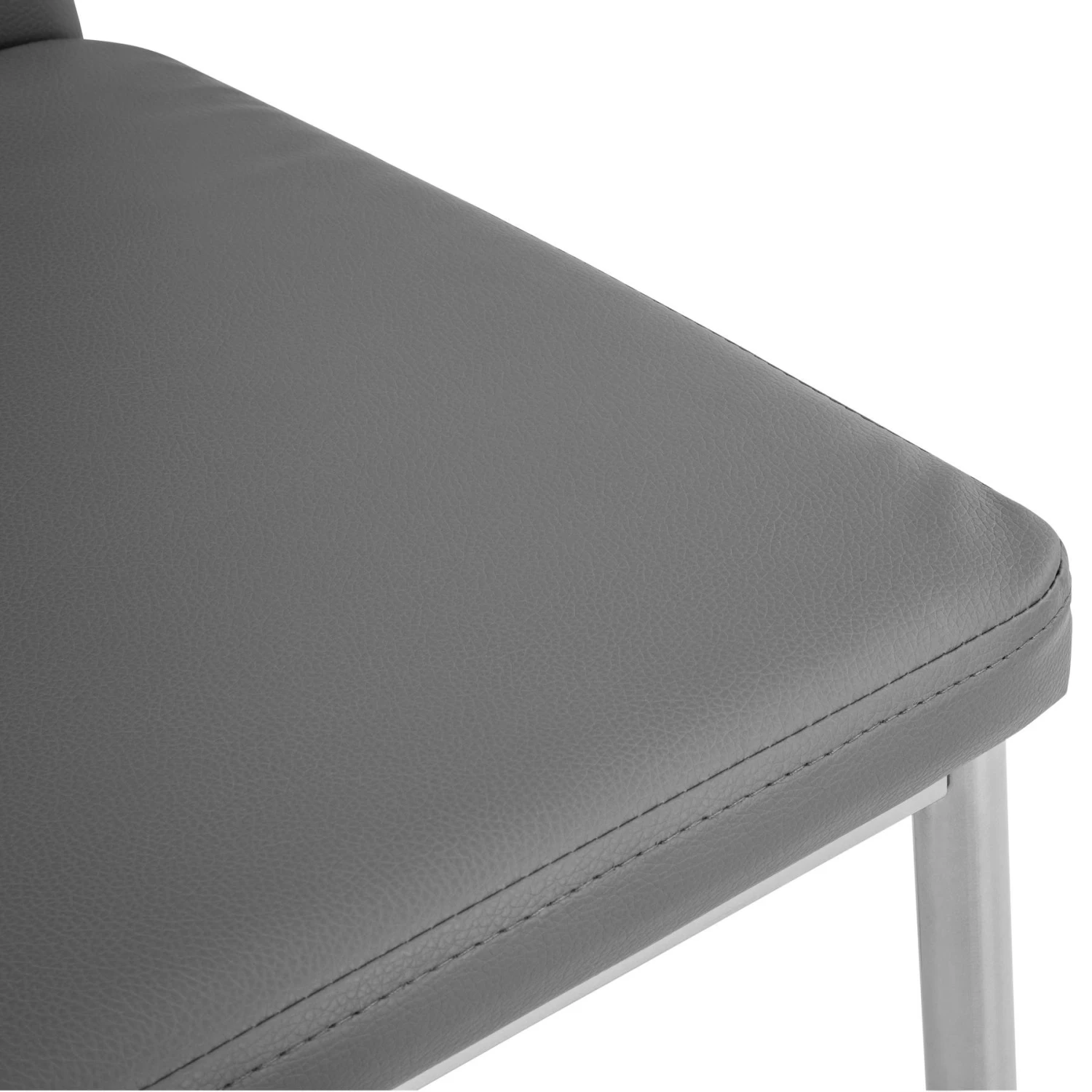 Tectake 6 Esszimmerstühle, Kunstleder Mit Glitzersteinen - Grau - 402542 6 Tectake 6 Esszimmerstühle, Kunstleder Mit Glitzersteinen - Grau - 402542 – Bild 6