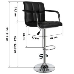 Tectake 2 Barhocker Harald Aus Kunstleder - Schwarz - 401572 -Tectake 98dd8052 a467 4bcd a5bd ea6832d3dcce