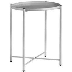 Tectake Beistelltisch Chester 45,5x45,5x53cm - Grau - 404187