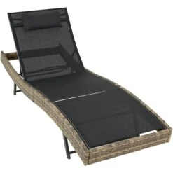 Tectake Sonnenliege Rattan Delphine - Grau - 402055 9 Tectake Sonnenliege Rattan Delphine - Grau - 402055 -Tectake 9dde9b04 d101 40a0 a19f 920ff2ea942a