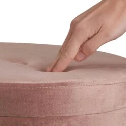 Tectake Sitzhocker Ava Gepolstert In Samtoptik 300kg Mit Stauraum - Rosa - 403953 -Tectake 9ddf8684 cbbf 405a ade1 840ee17ebade