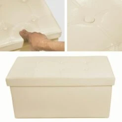 Tectake Faltbarer Sitzhocker Aus Kunstleder Mit Stauraum 80x40x40cm - Beige - 401461 12 Tectake Faltbarer Sitzhocker Aus Kunstleder Mit Stauraum 80x40x40cm - Beige - 401461 -Tectake 9e0d1244 5d4d 4386 a360 fe2836cf9f9c