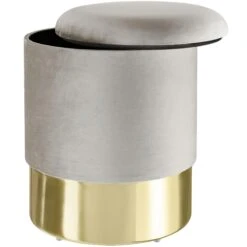 Tectake Sitzhocker Sarina Gepolstert In Samtoptik 300kg Mit Stauraum - Creme - 403960 -Tectake 9ee6c456 93b8 4a90 a89c bfe5ddda0647 4