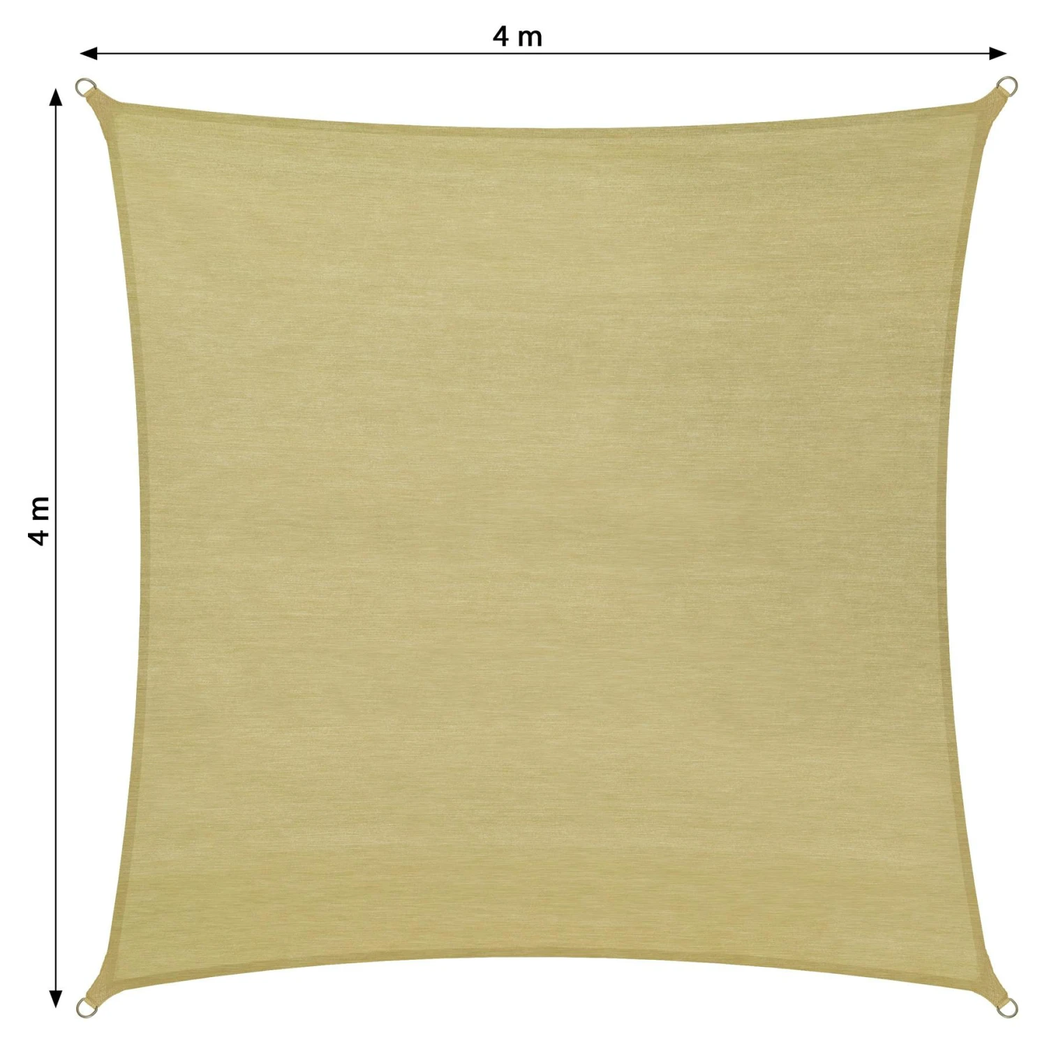Tectake Polyethylen Sonnensegel Quadratisch Beige - 400 X 400 Cm - 402606 6 Tectake Polyethylen Sonnensegel Quadratisch Beige - 400 X 400 Cm - 402606 – Bild 6