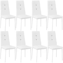 Tectake 4 Esszimmerstühle, Kunstleder Mit Glitzersteinen - Weiß - 402547 11 Tectake 4 Esszimmerstühle, Kunstleder Mit Glitzersteinen - Weiß - 402547 -Tectake ae9ac228 895c 4b53 af90 060e2baadba4 3