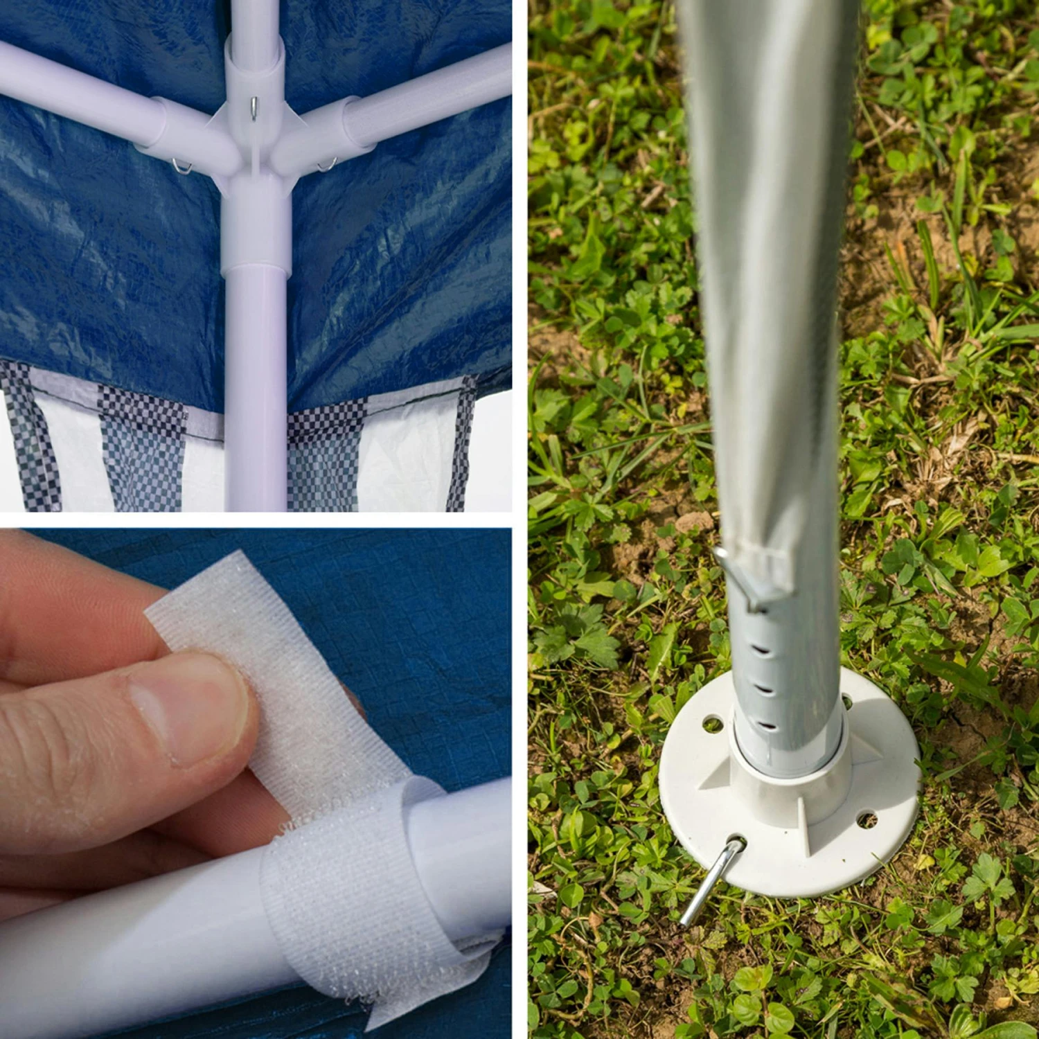 Tectake Garten Pavillon 9x3m Mit 8 Seitenteilen - Blau - 400935 7 Tectake Garten Pavillon 9x3m Mit 8 Seitenteilen - Blau - 400935 – Bild 7