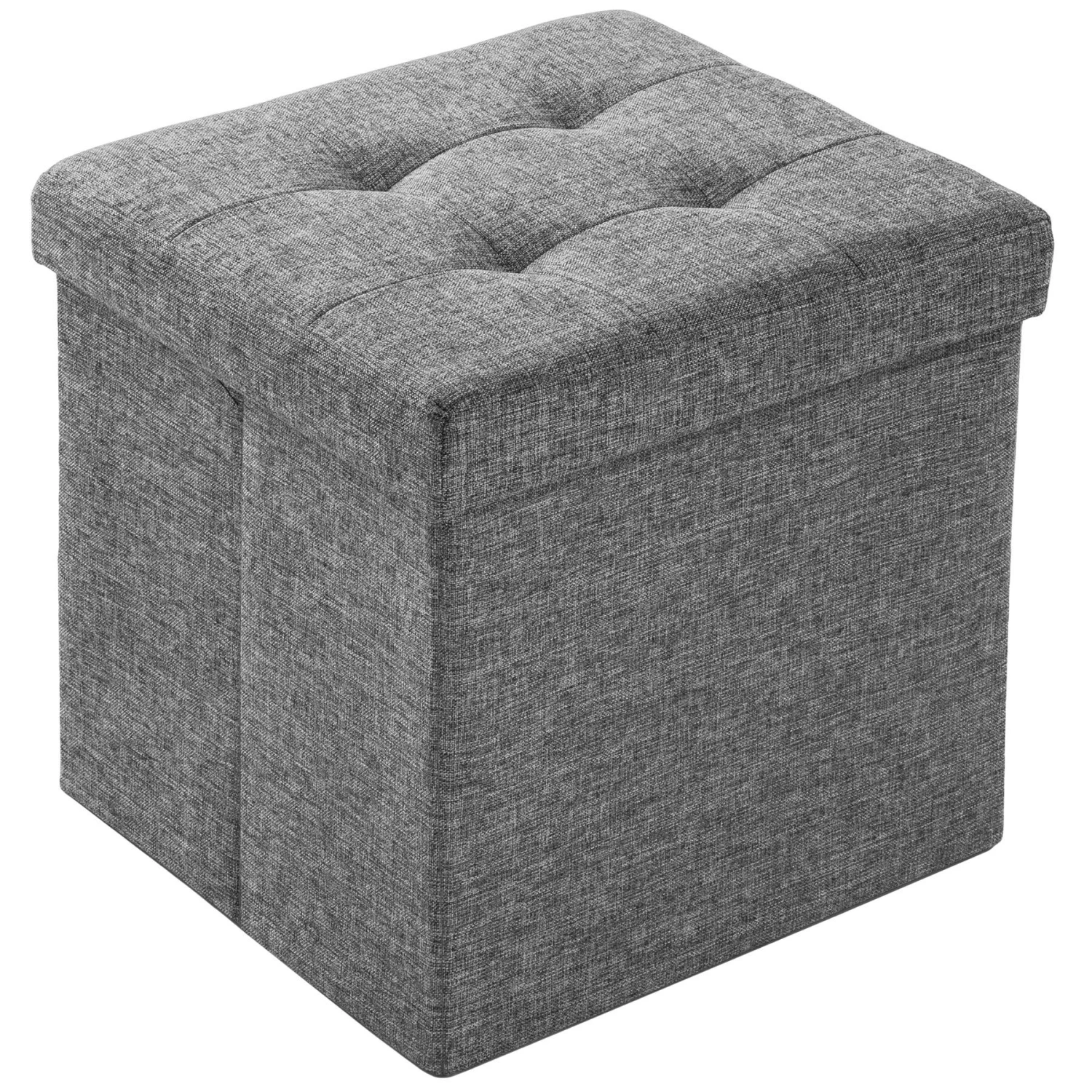 Tectake Faltbarer Sitzhocker Aus Polyester Mit Stauraum 76x38x38cm - Hellgrau - 402238 3 Tectake Faltbarer Sitzhocker Aus Polyester Mit Stauraum 76x38x38cm - Hellgrau - 402238 – Bild 3
