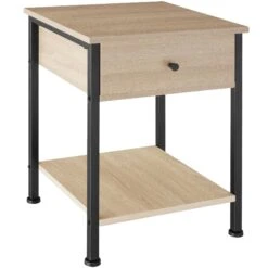 Tectake Nachttisch Harlow 40,5x40,5x52,5cm - Industrial Holz Hell, Eiche Sonoma - 404361 -Tectake b04faaf3 de0d 46df a68f 1abb2985e791 1