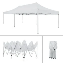 Tectake Faltbarer Garten Pavillon 3x6m Mit 2 Seitenteilen - Weiß - 403158 12 Tectake Faltbarer Garten Pavillon 3x6m Mit 2 Seitenteilen - Weiß - 403158 -Tectake b1ef861c 4ea9 48b1 b0a2 7c270388701d