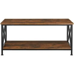 Tectake Couchtisch Pittsburgh 100x55x45,5cm - Industrial Dunkelbraun - 404437 -Tectake b68e49cf 0a9a 421d a453 cc012877b343