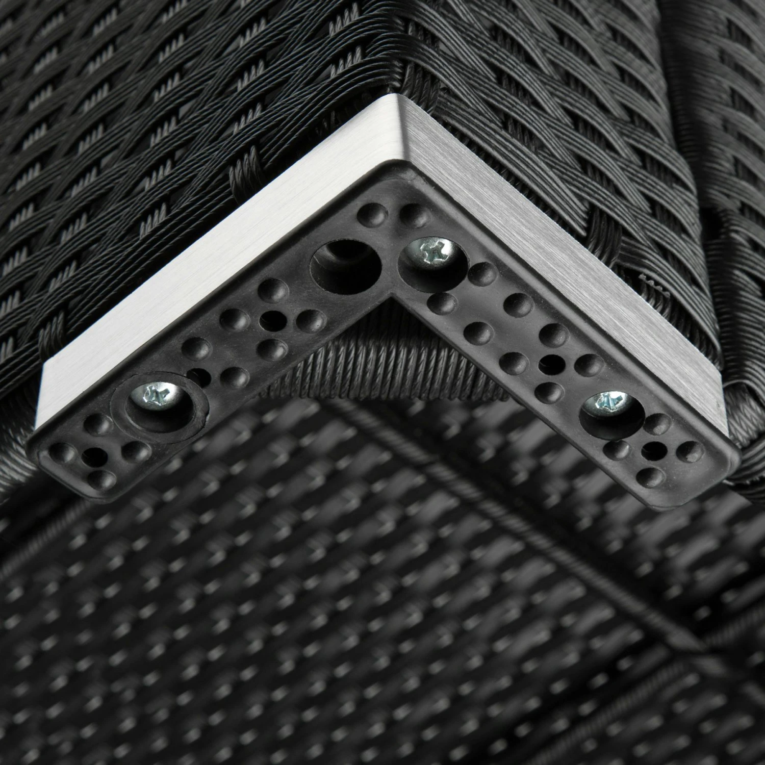 Tectake Rattan Sitzhocker - Schwarz - 403402 7 Tectake Rattan Sitzhocker - Schwarz - 403402 – Bild 7