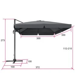Tectake Sonnenschirm Ampelschirm 424cm Mit Fußpedal - Grau - 402994 12 Tectake Sonnenschirm Ampelschirm 424cm Mit Fußpedal - Grau - 402994 -Tectake b79697e0 28a3 420c 8cf5 d3889248a08f