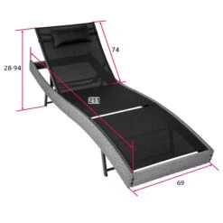Tectake Sonnenliege Rattan Delphine - Grau - 402055 12 Tectake Sonnenliege Rattan Delphine - Grau - 402055 -Tectake b833892d 77ae 40e1 a5ea b15104fa3e56