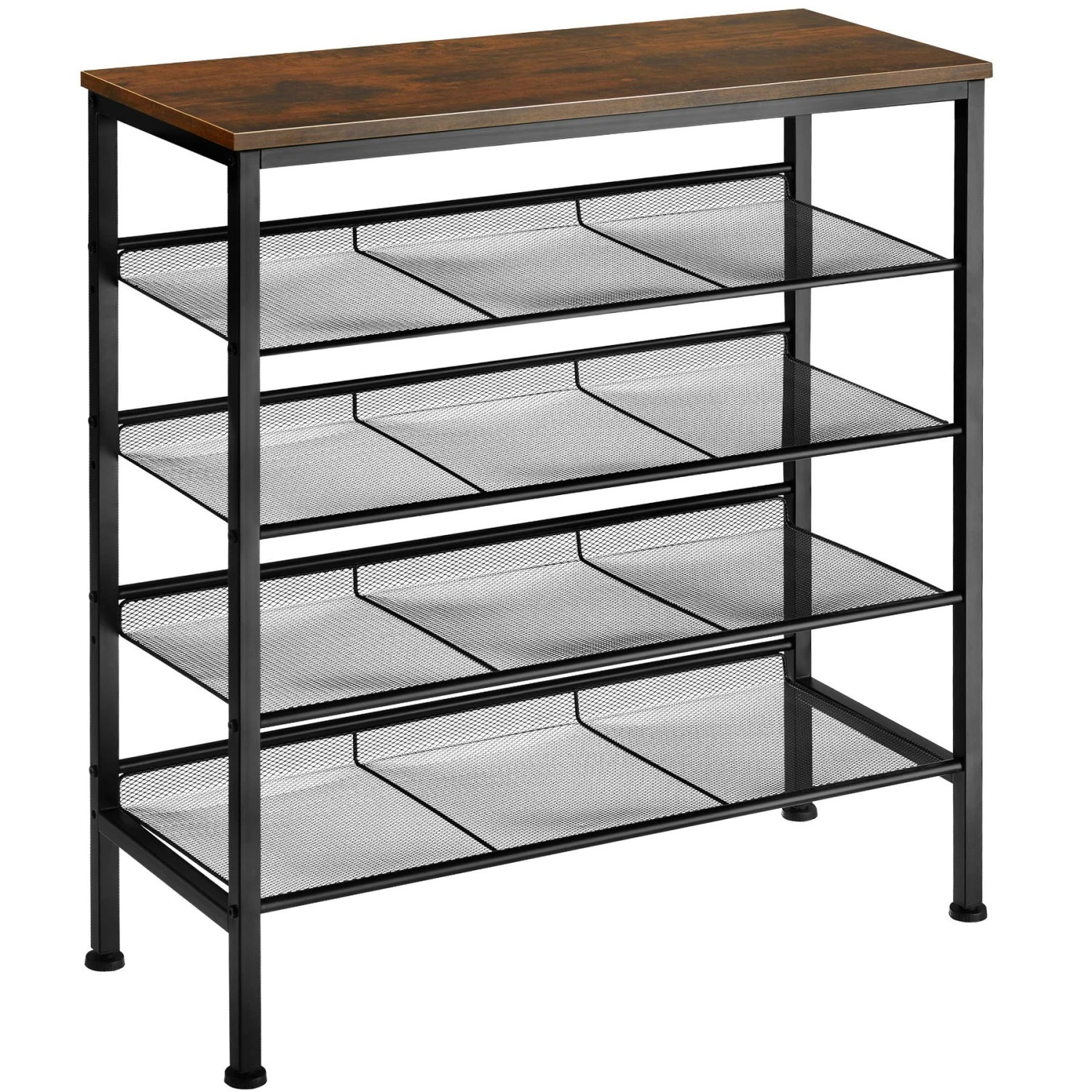 Tectake Schuhregal Bournemouth 75,5x30,5x85,5cm - Industrial Dunkelbraun - 404279 1 Tectake Schuhregal Bournemouth 75,5x30,5x85,5cm - Industrial Dunkelbraun - 404279