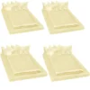 Tectake 4 Bettwäsche-Sets Satin 200x150cm 6-tlg. - Gelb - 401923