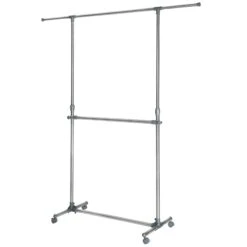 Tectake Kleiderständer Ausziehbar 2 Stangen 84x42x170cm - Grau - 401891 10 Tectake Kleiderständer Ausziehbar 2 Stangen 84x42x170cm - Grau - 401891 -Tectake c135ebe2 7fa9 436a a787 d88a02832a26 4