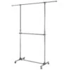 Tectake Kleiderständer 165x48x200cm - Grau - 401887