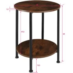 Tectake Beistelltisch Ballina 45x64cm - Industrial Dunkelbraun - 404217 13 Tectake Beistelltisch Ballina 45x64cm - Industrial Dunkelbraun - 404217 -Tectake c1a33f96 d971 4f4f a99e 1705ae8b0e08
