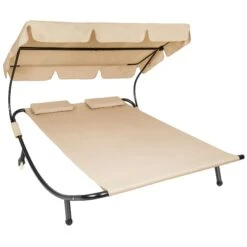 Tectake Gartenliege Für 2 Personen - Beige - 401223