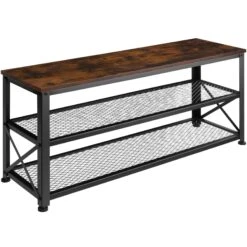 Tectake Schuhregal Southampton 91x36x55cm - Industrial Dunkelbraun - 404285 -Tectake c307688c 814b 4643 af75 973affa61c62 3