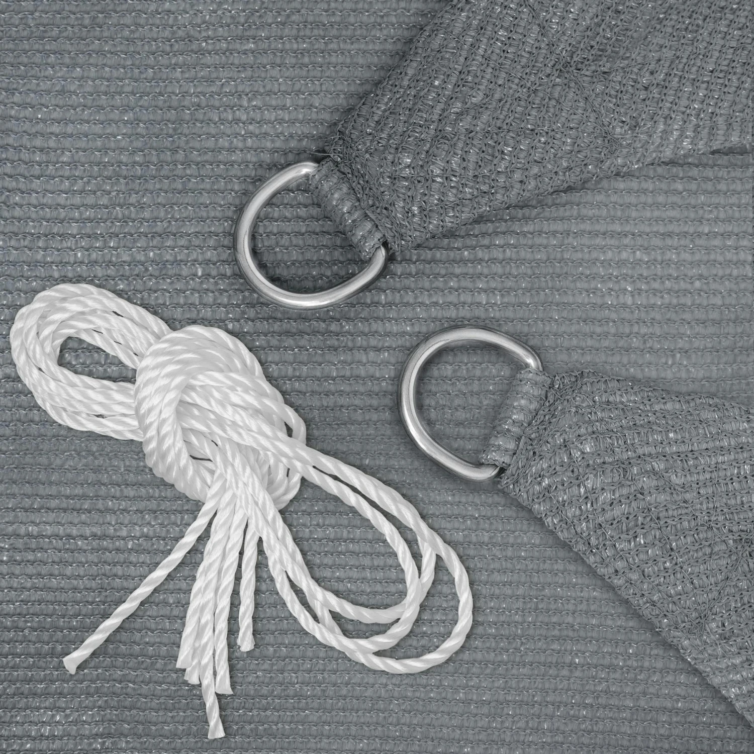 Tectake Polyethylen Sonnensegel Dreieckig Grau - 400 X 400 X 400 Cm - 403890 7 Tectake Polyethylen Sonnensegel Dreieckig Grau - 400 X 400 X 400 Cm - 403890 – Bild 7