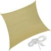 Tectake Polyethylen Sonnensegel Quadratisch Beige - 500 X 500 Cm - 401811