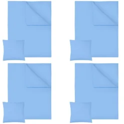 Tectake 4 Bettwäsche-Sets 200x135cm Baumwolle 2-tlg. - Blau - 401931 -Tectake d051be57 a316 46df bf01 132a78a542ff