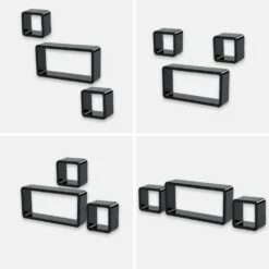 Tectake Wandregal Lotta - Schwarz - 403190 -Tectake d09a4289 6baf 48e9 b57a 3dfdd7bf0f18