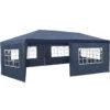 Tectake Garten Pavillon 6x3m Mit 5 Seitenteilen - Blau - 402302