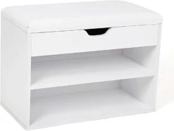 Tectake Bambus Schuhbank Mit 2 Ebenen Und Sitzbank 70x28x45,5cm - Braun - 401650 -Tectake e007229e 48db 4362 bf84 74b87f8528c0 1