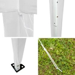 Tectake Faltbarer Garten Pavillon 3x3m - Weiß - 401619 -Tectake e1d754c5 5f5a 4e7e bea0 f1536599954e