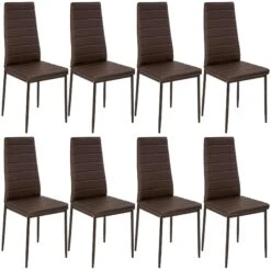 Tectake 8 Esszimmerstühle Kunstleder - Schwarz - 404118 -Tectake e398ebaf e163 4ee3 b402 d05a830afbb6 1