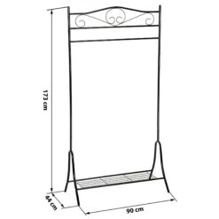 Tectake Metall Kleiderständer Antik 90x44x173cm - Schwarz - 402010 12 Tectake Metall Kleiderständer Antik 90x44x173cm - Schwarz - 402010 -Tectake e3d4ec33 af17 4133 a6fe 8fd71ba4a507