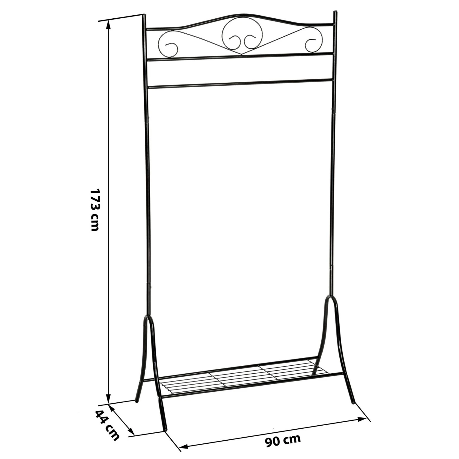 Tectake Metall Kleiderständer Antik 90x44x173cm - Schwarz - 402010 6 Tectake Metall Kleiderständer Antik 90x44x173cm - Schwarz - 402010 – Bild 6